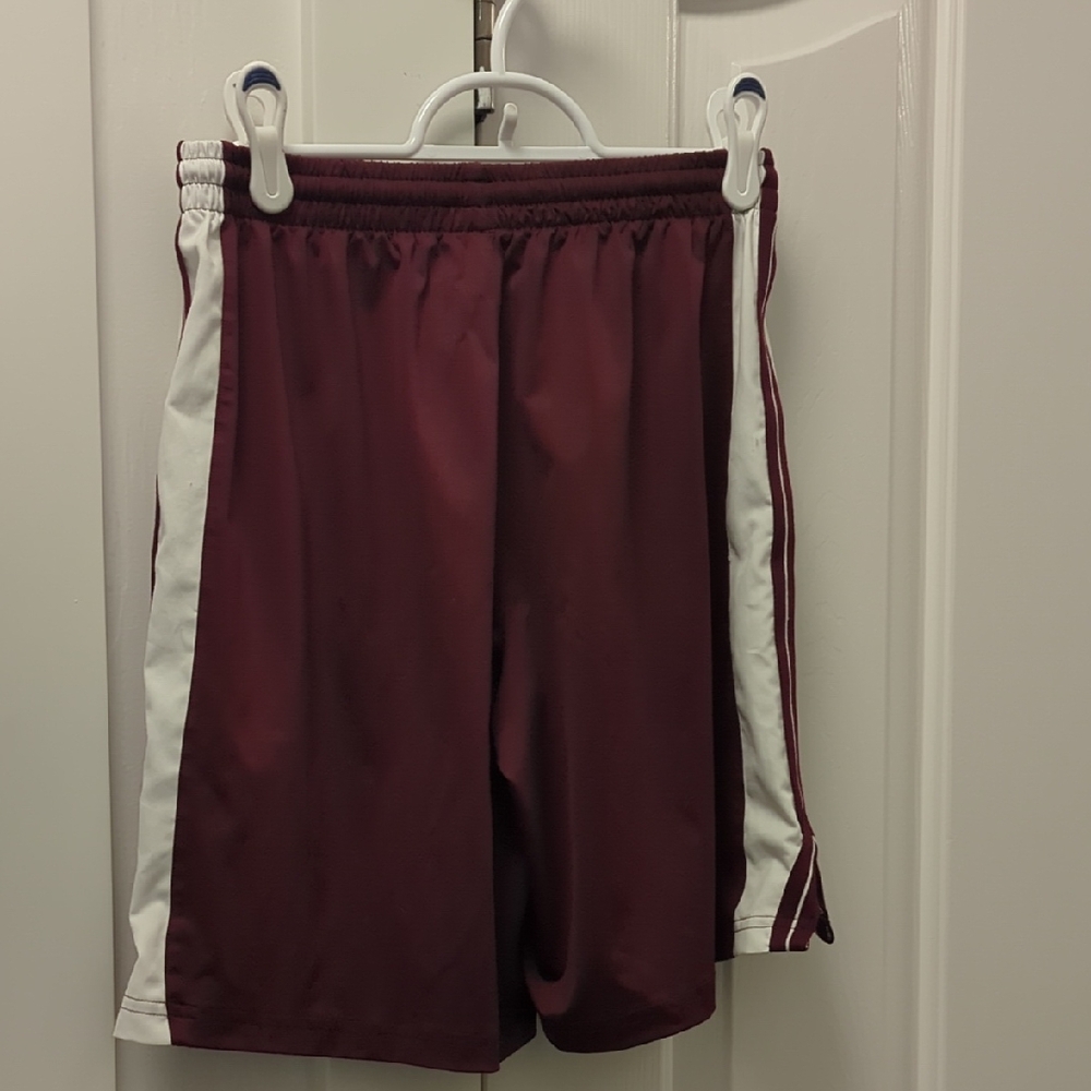 Youth Under Armour Medium Maroon and White Athletic Shorts